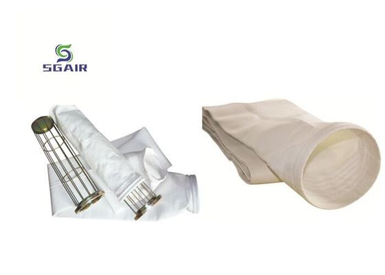 Gute Luftdurchlässigkeit 2 mm Staubbeutelfilter, Baghouse Filterbeutel Weiß