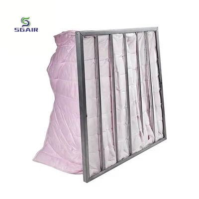 Galvanisierter Taschenluftfilter mit einer Filtrationseffizienz von 1 bis 5 μM für AHU