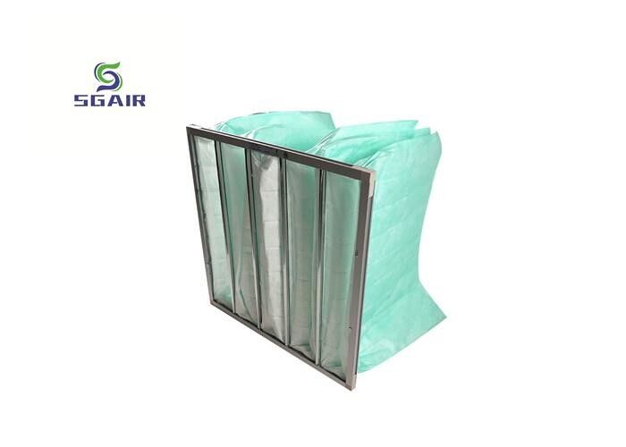 Krankenhaus Verwendung Aluminiumlegierung Rahmen Glasfaser F8 Bag Filter für AC