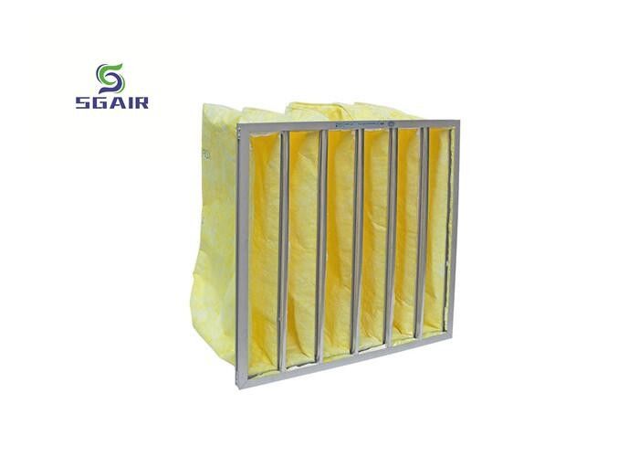 H13 5μM Aluminiumbeutelfilter Gelb mit großer Staubspeicherkapazität