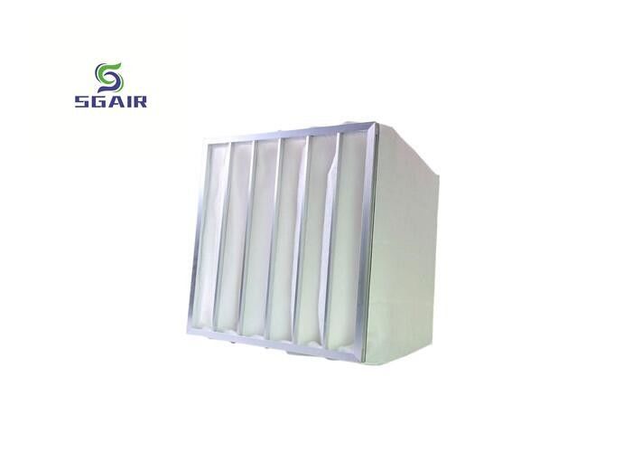 99.97% F9 Aluminium-Taschenfilter, Filter aus synthetischen Fasern für Klimaanlagen