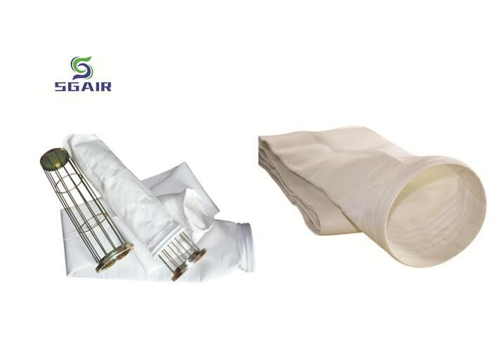 Gute Luftdurchlässigkeit 2 mm Staubbeutelfilter, Baghouse Filterbeutel Weiß